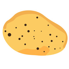 Isolated potato on a white background, Vector illustration