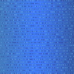 Random number generator. Numbers with the algorithm in chaotic order on a blue background. Flat vector illustration EPS 10