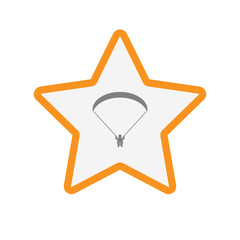 Isolated star with a paraglider