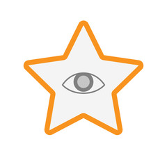 Isolated star with an eye