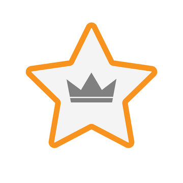 Isolated star with a crown