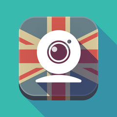 Long shadow button with a web cam