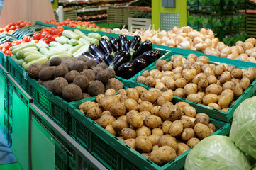 Vegetables in a supermarket