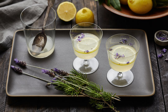 Lemon and Lavender cocktails