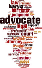 Obraz premium Advocate word cloud