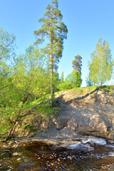Fototapeta na wymiar View of the river Sablinka.