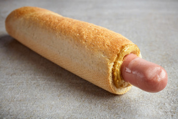 Hotdog with mustard