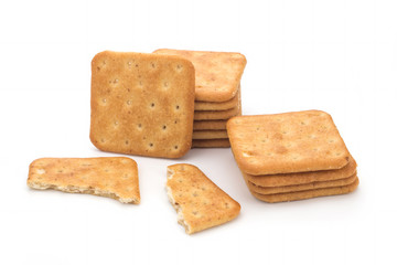 Cracker isolated on white