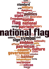 National flag word cloud
