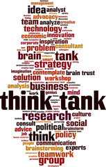 Obraz premium Think tank word cloud