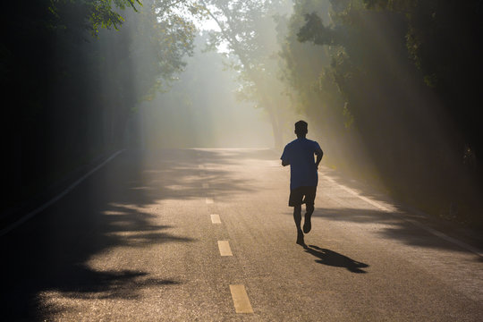 Man running in the morning