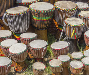 lots of african drums