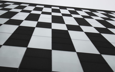 Arquitectura cuadrada en perspectiva