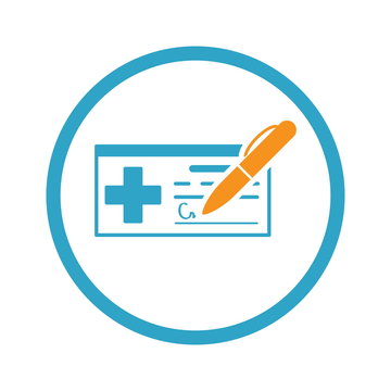 Medical Prescription and Services Icon.