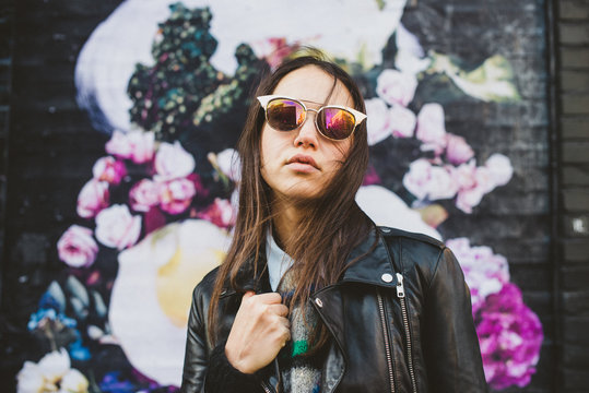 Young woman with cool sunglasses