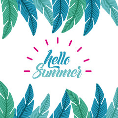 Fototapeta na wymiar hello summer flat icon vector illustration design graphic