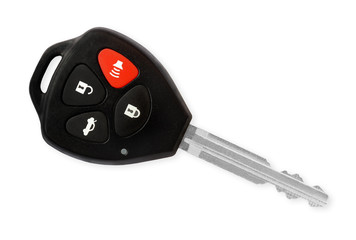Remote car key isolated on white background