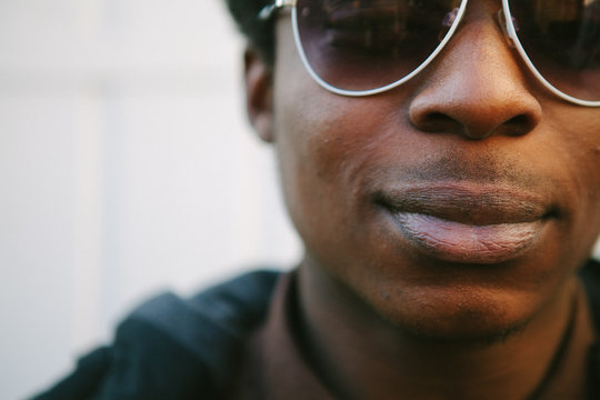 Close Up Of A Smiling Young Black Teenager