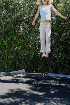 Backyard Fun on Trampoline