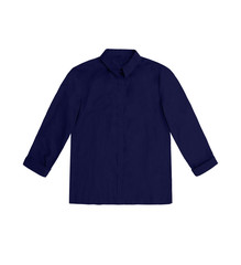 Fototapeta premium womens shirt in blue isolated on white background