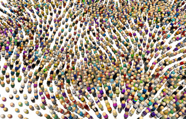 Cartoon Crowd, Wave Move
