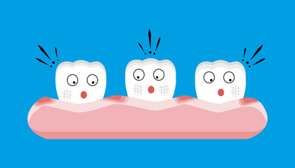 Fototapeta premium Gingivitis and blood ,dental concept