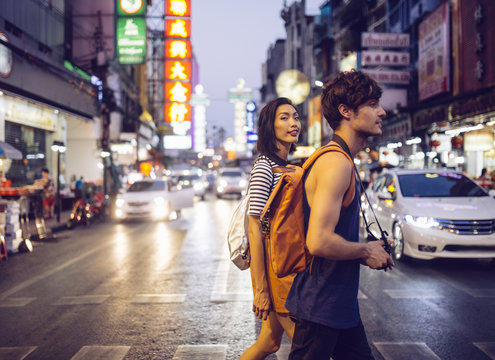 Couple on the Streets of Bangkok