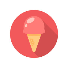 Ice cream flat icon vector
