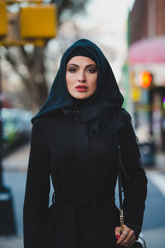 Portrait of young Muslim woman