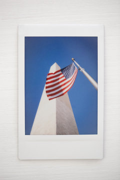 Obelisk and American Flag in Washington DC