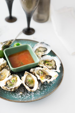 Oysters on the half shell