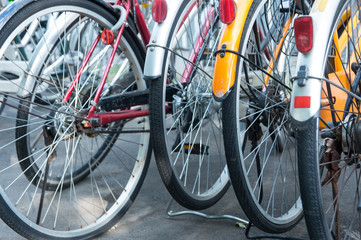 Obraz premium 自転車 駐輪場