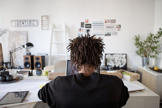 African Businessman Working at His Office