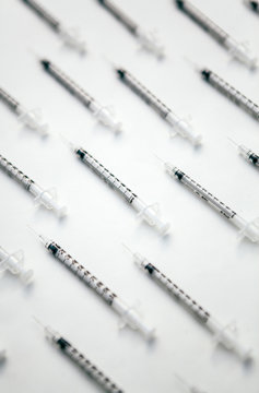 Hypodermic syringe background