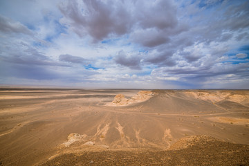 beautiful evening landscape in desert