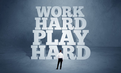 Hard working motivation for business person