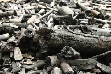 Black charcoal horizontal picture