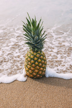 Pineapple on the beach Summer time