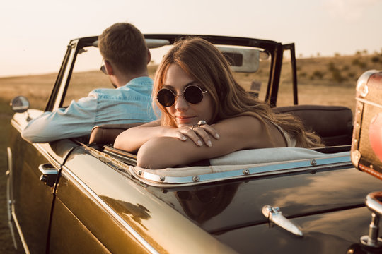 Young Couple On A Road Trip