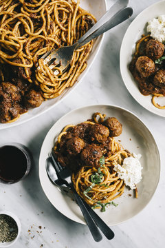 Spaghetti and Meatballs with Sunday Sauce