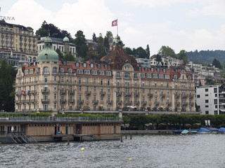 Naklejka premium Lucerne. Promenade