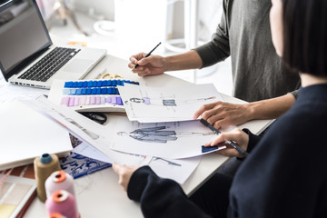 Design professional working in studio