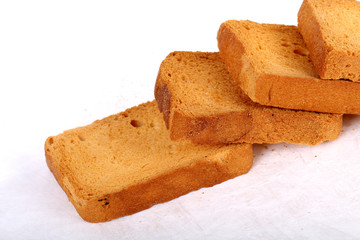 crispy rusk on white