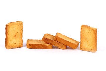 crispy rusk on white