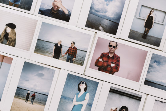Instant photos on the desk