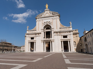 Fototapeta na wymiar Basilica of Saint Mary of the Angels. Italy, Assisi