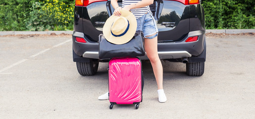 Vacation, travelling - woman ready for the travel for summer vacation