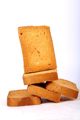 crispy rusk on white