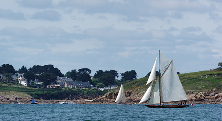 Gréements bretons à l'entrée du golfe du Morbihan