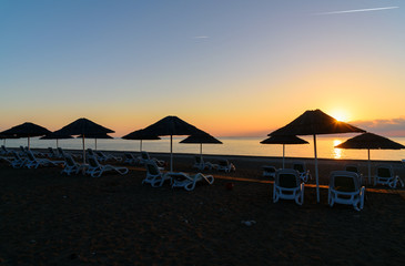 Cirali Olympos beach at sunrise. Turkey